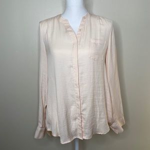 Apt. 9 Sheer Soft Pink Button Up Blouse